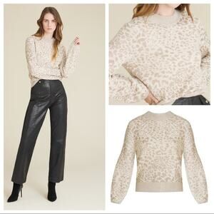 VERONICA BEARD Tilda Animal Print Pullover Sweater Size S NWT